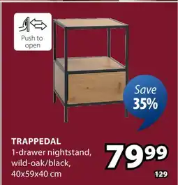 JYSK Trappedal 1-drawer nightstand offer