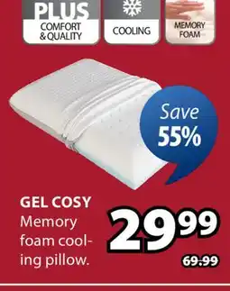 JYSK Gel Cosy Memory foam cooling pillow offer