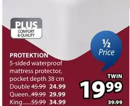 JYSK Protektion 5-sided waterproof mattress protector offer