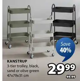 JYSK Kanstrup 3-tier trolley offer