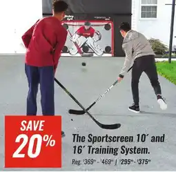 Hockey Life THE SPORTSCREEN 10-FT OR 16-FT TRAINING SYSTEM offer
