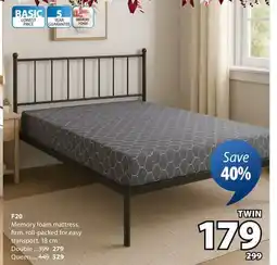 JYSK F20 Memory foam mattress offer