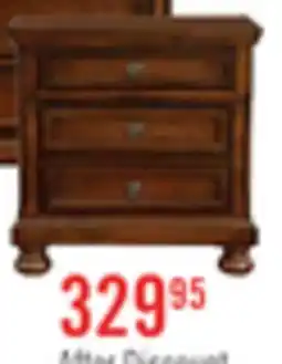 The Brick Chelsea Bedside 3-Drawer Nightstand, 28W x 28H - Cherry Brown offer