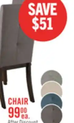 The Brick Chelsea Dining Chair with Linen-Look Fabric - Grey offer