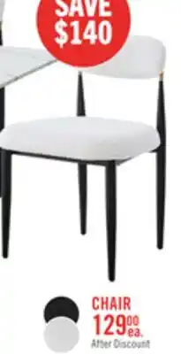 The Brick Kort & Co. Capri Dining Chair with Boucle Fabric & Gold Accent, Metal - White offer