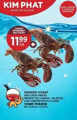 Kim Phat LIVE LOBSTER WITH 2 CLAWS offer