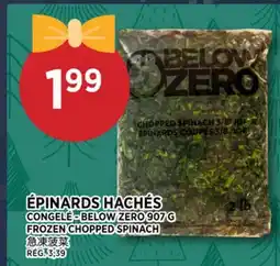 Kim Phat BELOW ZERO FROZEN CHOPPED SPINACH offer