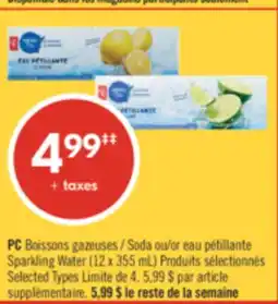 Pharmaprix PC Soda or Sparkling Water offer