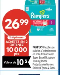 Pharmaprix PAMPERS Super Boxed Diapers or Training Pants offer