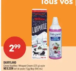 Pharmaprix DAIRYLAND Whipped Cream (225 g) or NEILSON Egg Nog (946 mL) offer