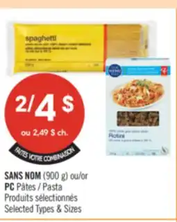 Pharmaprix NO NAME (900 g) or PC Pasta offer
