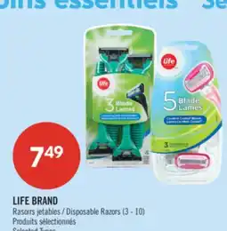 Pharmaprix LIFE BRAND Disposable Razors offer