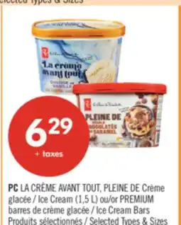Pharmaprix PC Ice Cream (1.5 L) or PREMIUM, Ice Cream Bars offer
