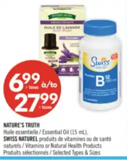 Pharmaprix NATURE'S TRUTH Essential Oil (15 mL), SWISS NATUREL Vitamins or Natural Health offer