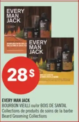 Pharmaprix EVERY MAN JACK BOURBON VIEILLI or BOIS DE SANTAL Beard Grooming Collections offer