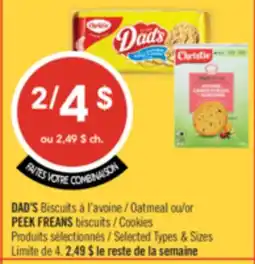 Pharmaprix DAD'S Oatmeal or PEEK FREANS Cookies offer