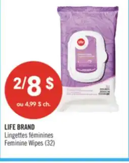 Pharmaprix LIFE BRAND Feminine Wipes offer