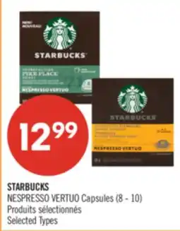 Pharmaprix STARBUCKS NESPRESSO VERTUO Capsules (8 - 10) offer