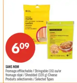 Pharmaprix NO NAME Stringable (16) or Shredded (320 g) Cheese offer