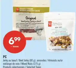 Pharmaprix PC Beef Jerky (80 g) Almonds or Mixed Nuts (275 g) offer