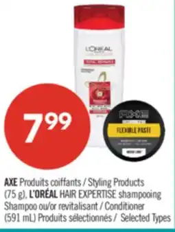 Pharmaprix AXE Styling Products (75 g), L'ORÉAL HAIR EXPERTISE Shampoo or Conditioner (591 mL) offer