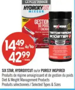 Pharmaprix SIX STAR, HYDROXYCUT or PURELY INSPIRED Diet & Weight Management Products offer