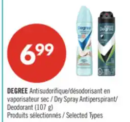 Pharmaprix DEGREE Dry Spray Antiperspirant/ Deodorant (107 g) offer