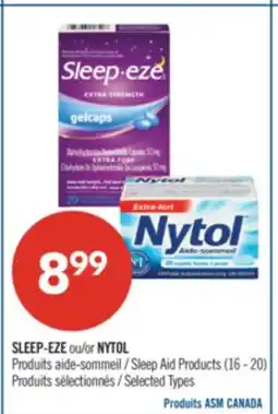 Pharmaprix SLEEP-EZE or NYTOL Sleep Aid Products offer