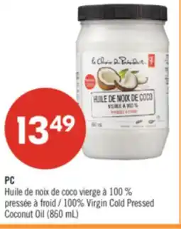 Pharmaprix PC 100% Virgin Cold Pressed Coconut Oil (860 mL) offer