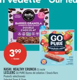 Pharmaprix KASHI, HEALTHY CRUNCH (5's) or LECLERC GO PURE SNACK BARS offer