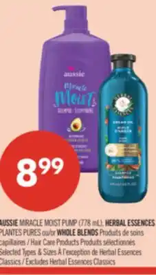Pharmaprix PUSSIE MIRACLE MOIST PUMP (778 mL), HERBAL ESSENCES PLANTES PURES or WHOLE BLENDS Hair Care Products offer