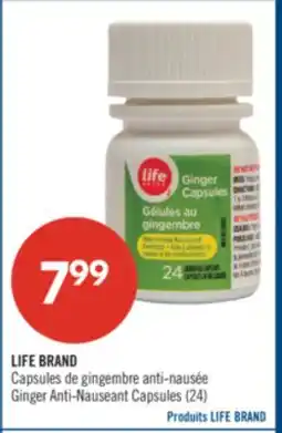 Pharmaprix LIFE BRAND Ginger Anti-Nauseant Capsules (24) offer