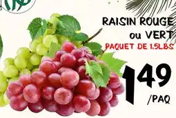 Marche Salaberry RAISIN ROUGE ou VERT offer