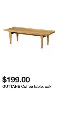 IKEA GUTTANE Coffee table, oak offer