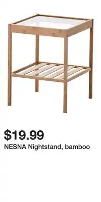 IKEA NESNA Nightstand, bamboo offer