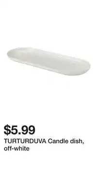 IKEA TURTURDUVA Candle dish, off-white offer