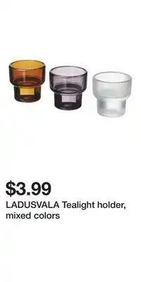 IKEA LADUSVALA Tealight holder, mixed colors offer