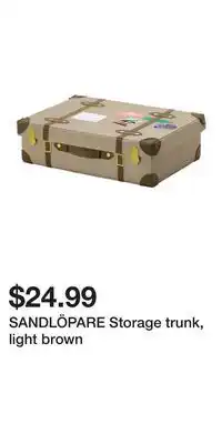 IKEA SANDLÖPARE Storage trunk, light brown offer