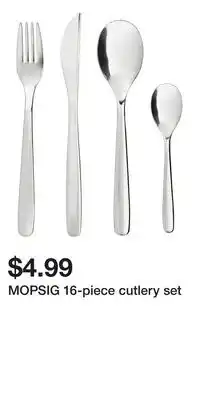 IKEA MOPSIG 16-piece cutlery set offer