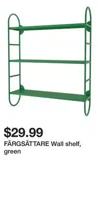 IKEA FÄRGSÄTTARE Wall shelf, green offer