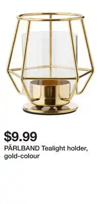 IKEA PÄRLBAND Tealight holder, gold-colour offer