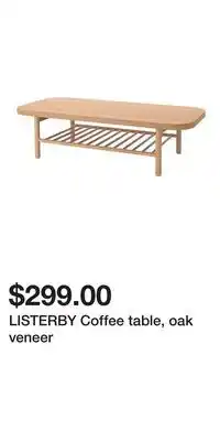 IKEA LISTERBY Coffee table, oak veneer offer