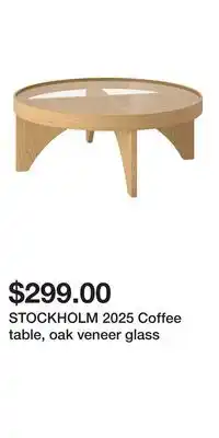 IKEA STOCKHOLM 2025 Coffee table, oak veneer glass offer