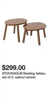 IKEA STOCKHOLM Nesting tables, set of 2, walnut veneer offer