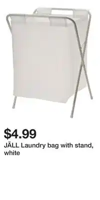 IKEA JÄLL Laundry bag with stand, white offer