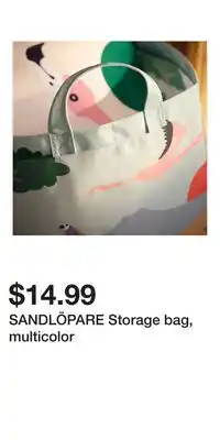 IKEA SANDLÖPARE Storage bag, multicolor offer