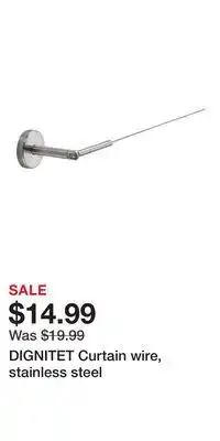 IKEA DIGNITET Curtain wire, stainless steel offer