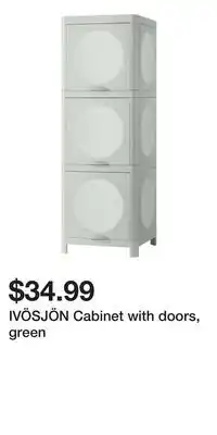 IKEA IVÖSJÖN Cabinet with doors, green offer