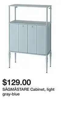 IKEA SÅGMÄSTARE Cabinet, light gray-blue offer