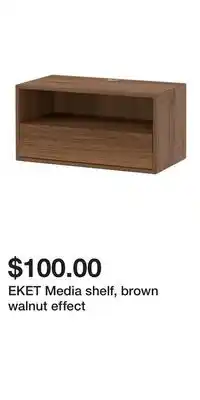 IKEA EKET Media shelf, brown walnut effect offer